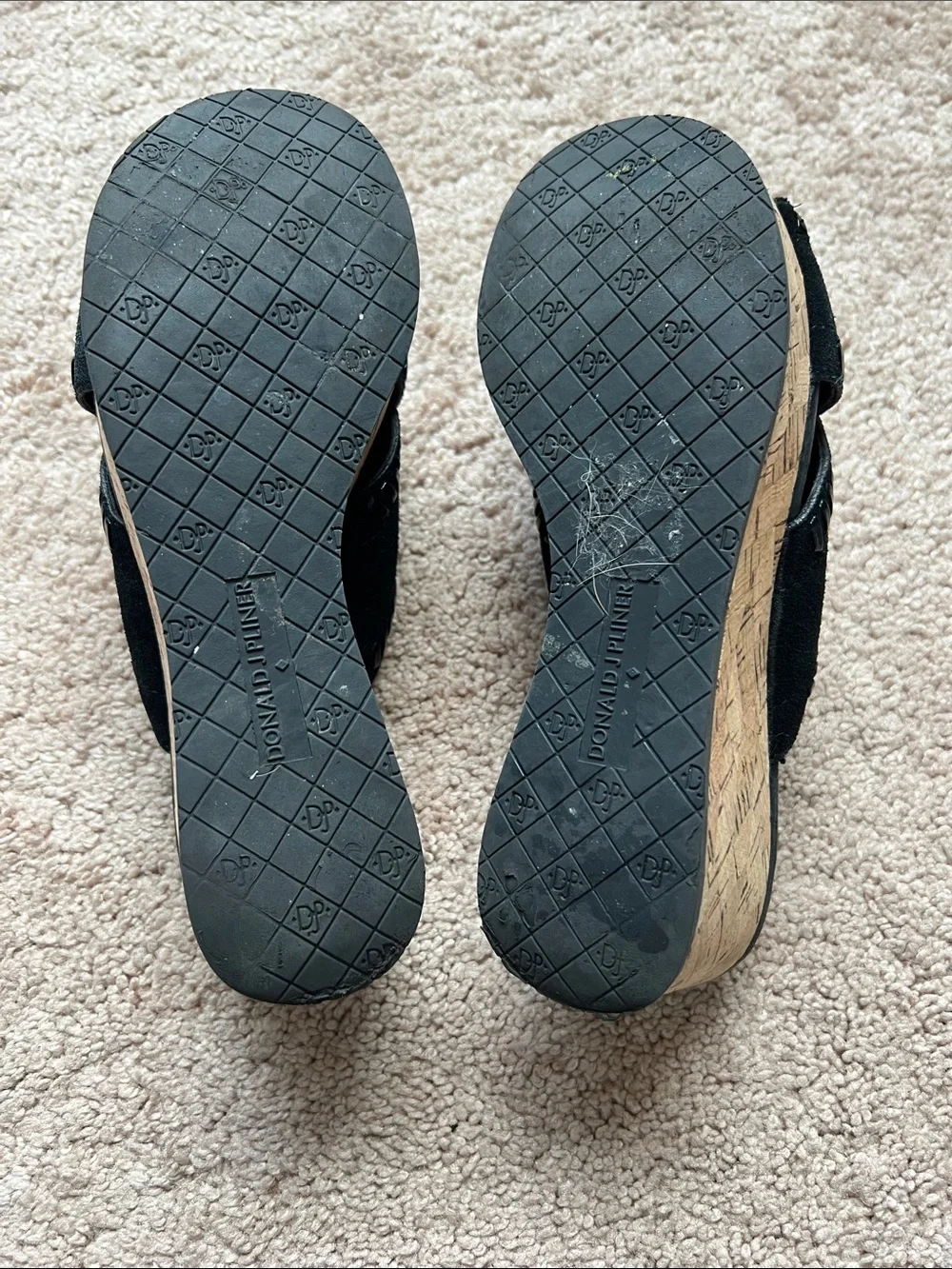 Donald J. Pliner Savee Leather with Cork Wedge Slide Sandals